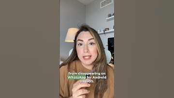 Finally keep messages from disappearing on whatsapp for android and iOS #whatsapp