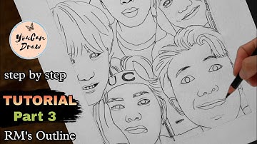 BTS Group Drawing Tutorial - Part 3 | How to draw BTS members | YouCanDraw