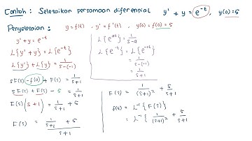 MatTek 2 T.Mesin : Penyelesaian PD menggunakan Transformasi Laplace 1