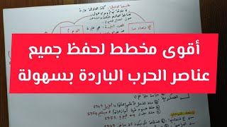 مخطط لحفظ جميع عناصر الحرب الباردة  في التاريخ بسهولة | الدرس الأول بكالوريا 2022