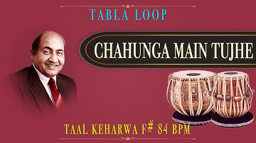 Chahunga Main Tujhe Sanjh Savere | Mohd Rafi | Tabla Loop | F# 84 BPM | Tabla Loop | Keharwa Loop