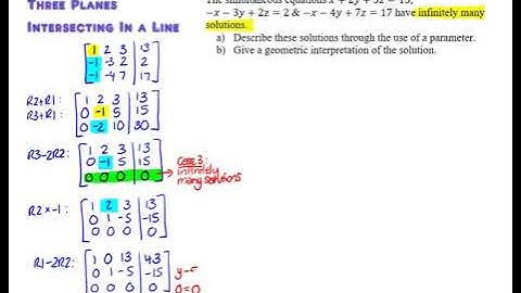 Geometric interpretation of simultaneous linear equations 3D PART 3