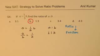 Strategies to Solve Ratio Multiple Choice SAT Questions |ACT