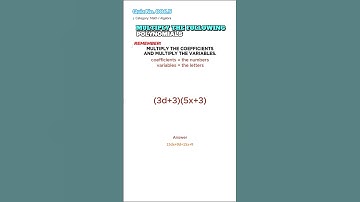 QUIZ 006.5 | MULTIPLYING POLYNOMIALS | #maths #math #quiz #trivia