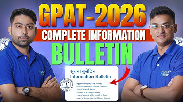 GPAT 2026 Information Bulletin Out 📢😍GPAT Exam 2026 Form Filling | GPAT Exam #gpat2026 #gdcclasses