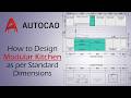 How to Design Modular Kitchen as per Standard Dimensions | AutoCAD Full Tutorial