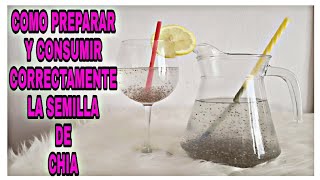 COMO PREPARAR Y CONSUMIR CORRECTAMENTE LA SEMILLA DE CHIA