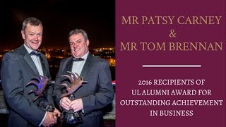Patsy Carney & Tom Brennan - 2016 UL Alumni Award for Outstanding Achievement in Business