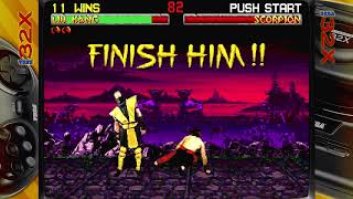 MK II Arcade Edition on the 32x is AWESOME! Liu Kang 1 Life