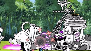 The Battle Cats | Cloned Farmers
This is pretty much yohanes strat (https://youtu.be/r3DiKGrneiE) except I added Professor Cat Jobs because I found it more consistent for me to stall with him. Ive been on this stage for a while, and up until today, I was trying Bahamut + Neo Driller + Idi chain to kill the R. Ost. However, that did not work out too well for me because although I pretty consistently killed the R. Ost, the Mr. Mer stack consistently posed a challenge to me at the end and killed my base. The lure strat was one of the first I did, but I must have overlooked something since it didnt work out too well at the start (probably execution errors or because I tried to use Dancer, who ended up being more of a cash drain and just didnt do enough DPS imo).
Anyhow, I like this better than R. Ost chain because the stack actually does a ton of damage to the Mr. Mers, and kills the first two pretty quickly, relieving a ton of trouble. You want to be mindful of your Octo timings on this stage. Make sure you summon Octo as Henry attacks, and summon your attackers after the attack so they dont get frozen. From there, just spam and eventually your stack will do enough DPS to destroy everything.
Manic Eraser 44
Eraser 20+52
Lil Eraser 50+11
Octopus 37+1
Thaumaturge 35+4 (Wave Immune, Freeze Resist 10; level 39 could be pretty important because he survives a hit from Henry)
Pizza 33+7
Polevaulter 37+3 (Savage Blow 10)
Slapsticks 37+2
Time Traveller 38
Professor Cat Jobs 29+1 The Battle Cats | Cloned Farmers