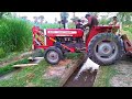 Tractor  massey ferguson tractor dangerous crossing
