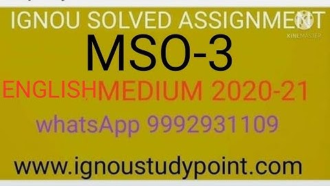 MSO 3 solved assignment ।। 2020-21  // 9992931109 whatsApp for pdf