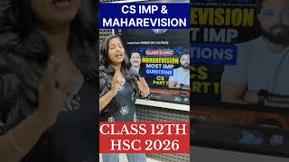 LIVE Class 12 HSC CS Paper 1 MahaRevision 🔥 Most Important Questions  #maharashtraboard  #hsc2026