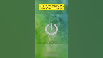 How to Enable or Disable LockAfter Driving Away in BMW Series 2? Active Tourer F22 F23 F45 F46 #fyp