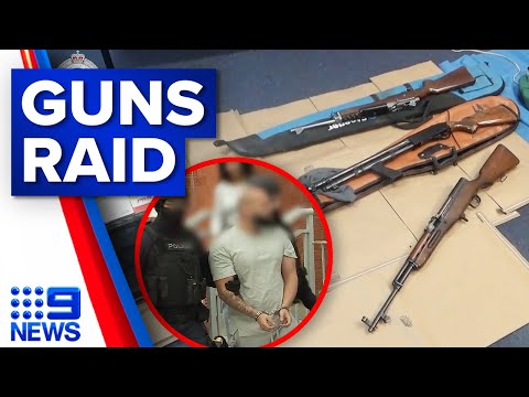 Three men arrested for allegedly supplying guns to criminals in sydney | 9 news australia