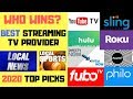 Best Live TV Streaming Sling, Hulu, YouTube TV, ATT TV Now, Fubo, Philo, Pluto - WHO WINS?
