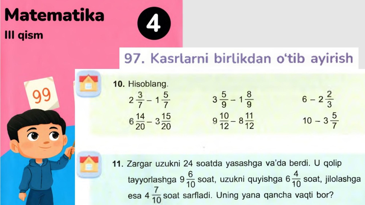 4 sinf matematika 3 qism 97 dars|@kidsmatem