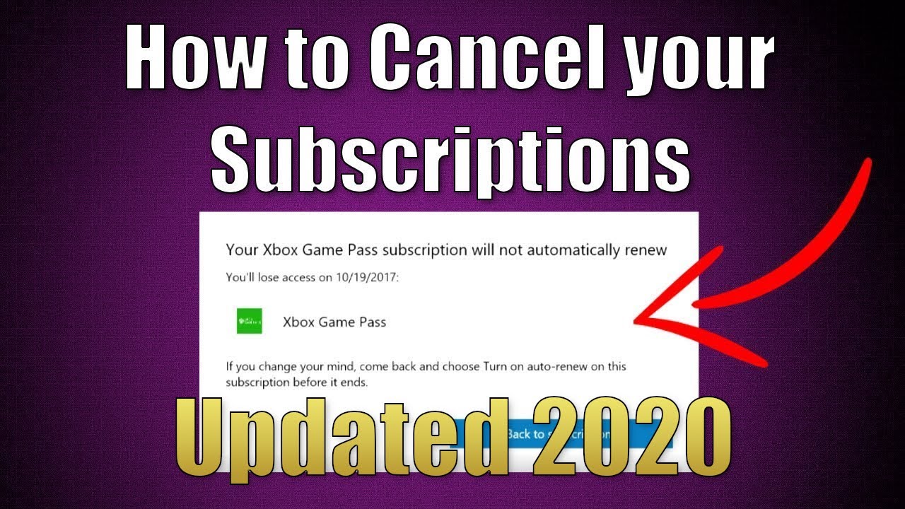 How to Cancel a Xbox Subscription YouTube