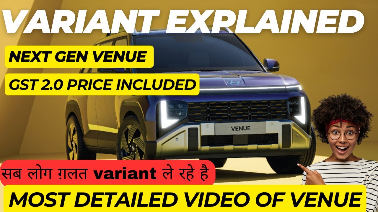 2026 Next gen Hyundai Venue facelift variant explained GST 2.0 HX2, HX3, HX4, HX5, HX6, HX7, HX10 