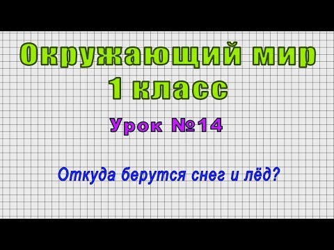 Окружающий мир 1 класс (Урок№14 - Откуда берутся снег и лёд?)