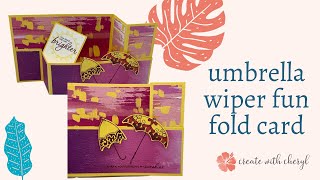 Umbrella Wiper Fun Fold Card