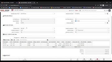 Sales Receipt Refund / Cash Sales Refund - HAL ERP