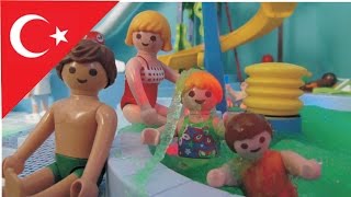 Çocuk filmi Kaydıraklı Su Parkı / Köpük Partisi / Playmobil Türkçe Hauser Ailesi