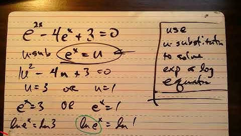 Solve exponential & logarithmic equations use u substitution