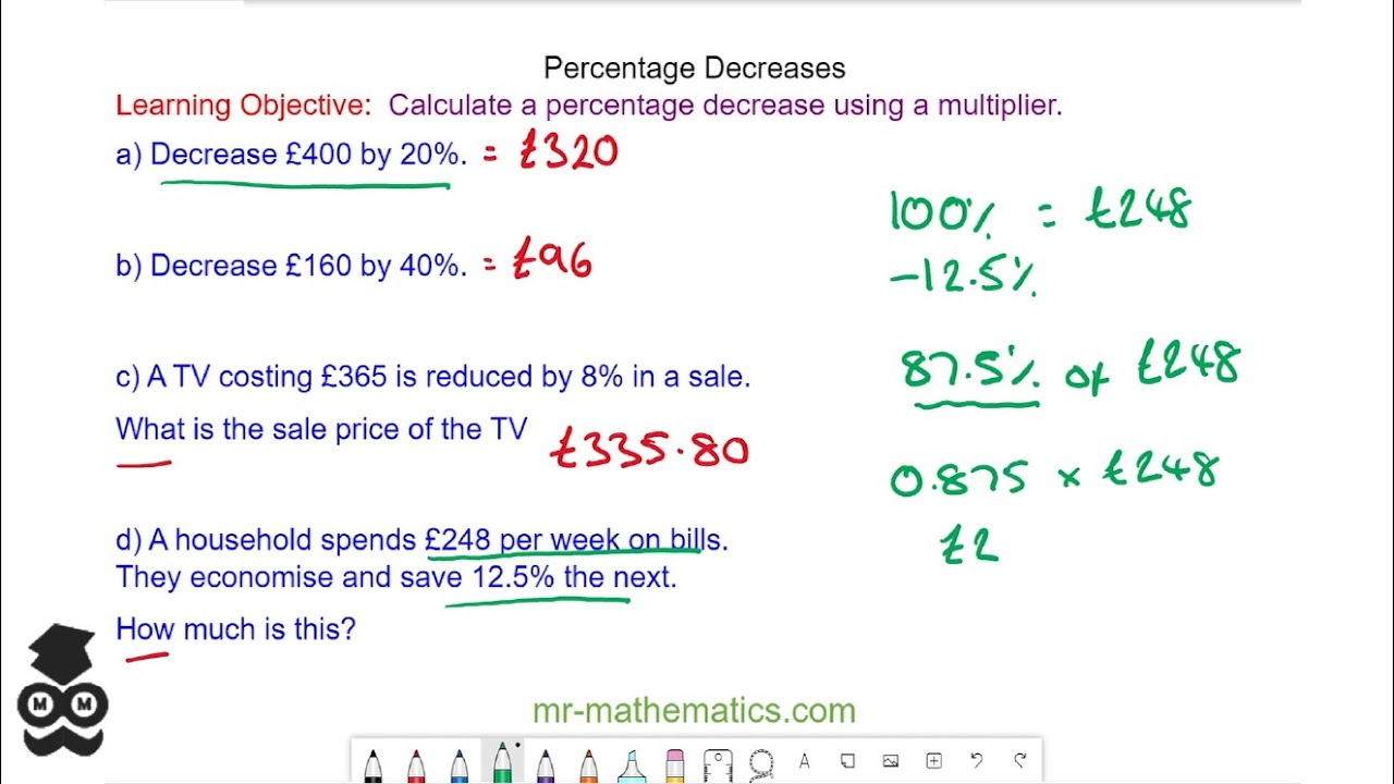 Calculating a Percentage Decrease