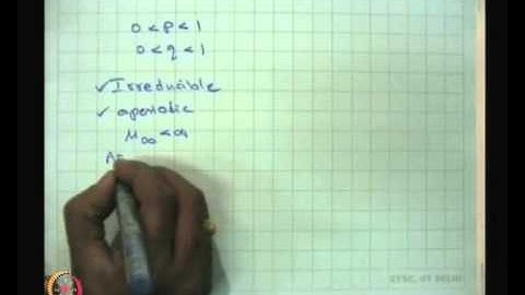 Mod-04 Lec-05 Limiting Distributions, Ergodicity and Stationary Distributions