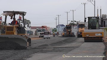 Powerful Dozer, Motor Grader - Driving Skills Grading Gravel, Roller Compressor, Truck Pour Gravel