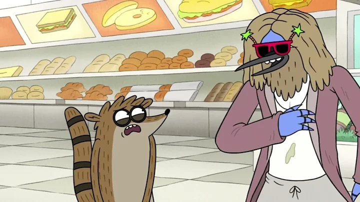 Regular Show - Dumptown USA - Rigby Searching For Mordecai At Dumptown USA Scene