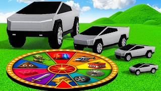 Big & Small Tesla Cybertruck vs Fortune Random Wheel in Teardown!