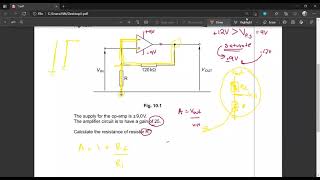 A2 Physics Operational Amplifier   May June 2009 Paper 4 Solved Question