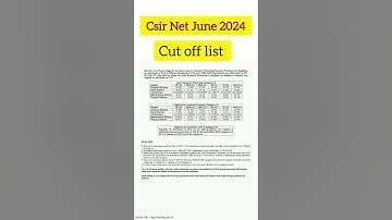Final cutoff for CSIR NET JUNE 2024 #csirnet #icmr #cutoff #csirnetlifescience