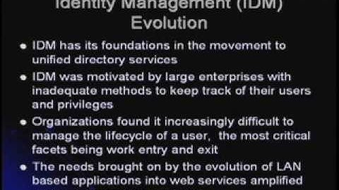 CERIAS Security: Identity Management Strategies and Integration Perspectives 1/7