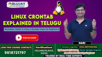 Linux Crontab Explained in Telugu 🔥 | Automate Tasks in Linux | DevOps Class for Beginners