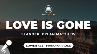 Video thumbnail of "Love Is Gone - SLANDER, Dylan Matthew (Lower Key - Piano Karaoke)"