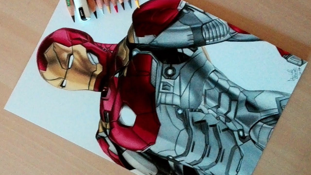 Drawing Iron Man from "Spider-Man Homecoming" - YouTube