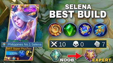 SELENA PERFECT GAMEPLAY + BEST BUILD = LEGENDARY 🔥 | SELENA ITEM BUILD - MLBB