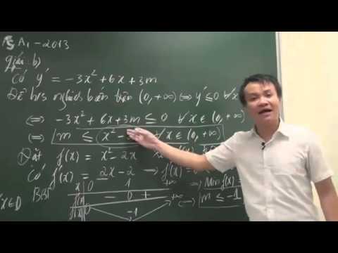 Giải chi tiết câu 1   Đề thi ĐH môn Toán 2013 - youtube