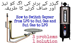Gas Geyser repair | Gas Geyser burner not switching on | How to increase gas geyser burner flame