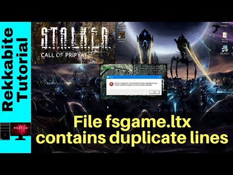 Solved: fsgame.ltx is corrupted...Don't Update a Modded Version of Call of Pripyat