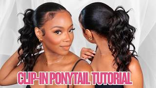 How to Do a Natural Ponytail with Textured Seamless Clip-In Hair Extensions
