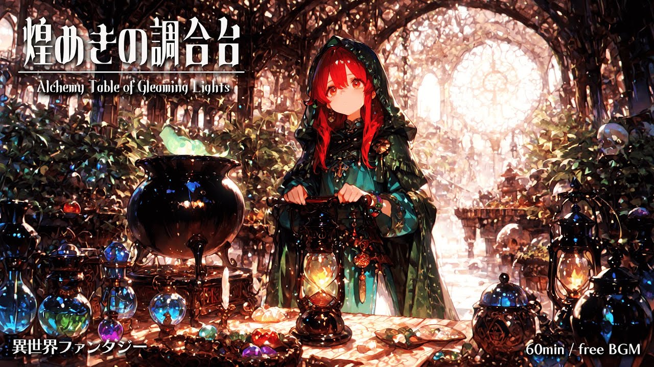 【Isekai Fantasy Music】Alchemy Table of Gleaming Lights【Free BGM / 60min】