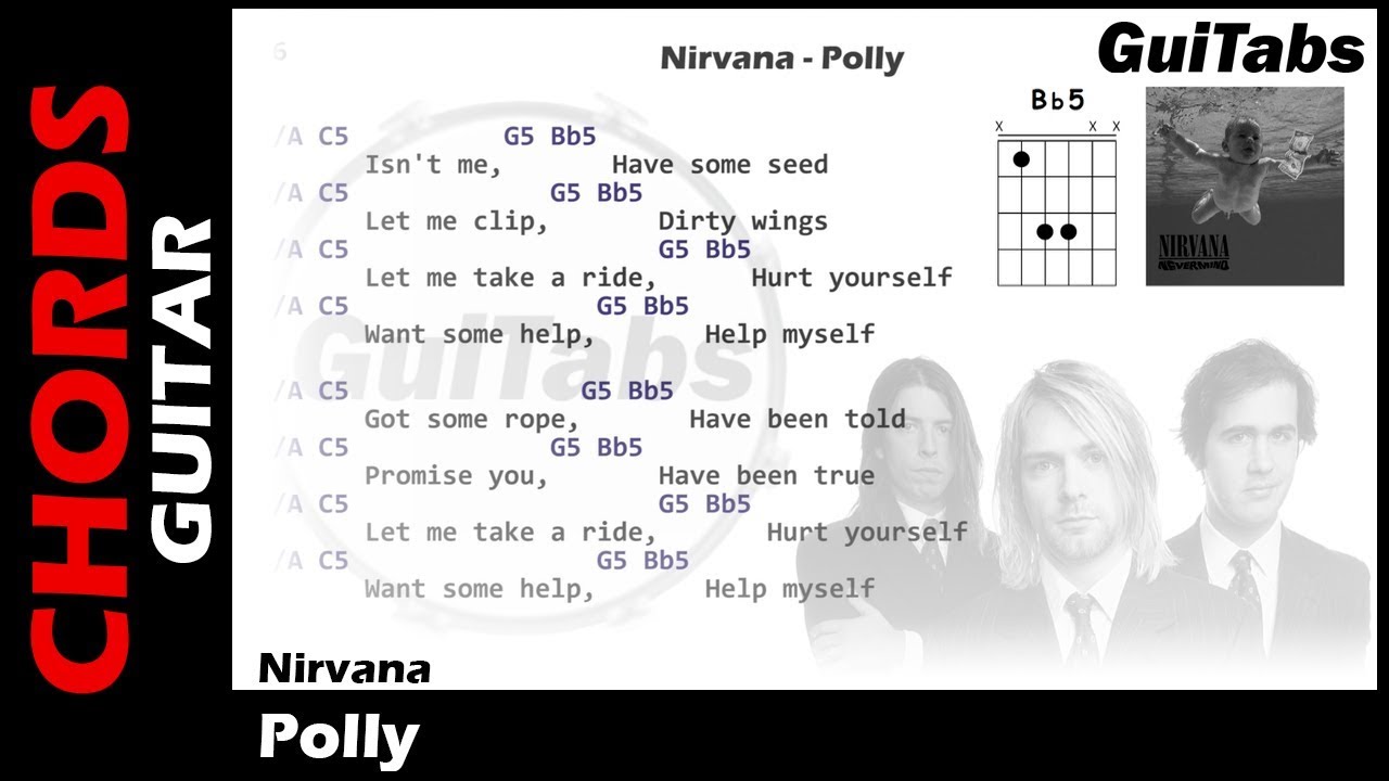 Nirvana chords. Полли Кобейн. Курт Кобейн Нирвана Polly. Polly Nirvana текст. Polly Nirvana аккорды.