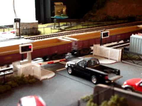 Express Models Level Crossing in operation