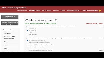 NPTEL Advanced Computer Networks Week 3: Assignment 3 Solution #subscribe #like