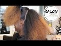 Salon Visit | Straightening Natural Hair (Type 4 hair)