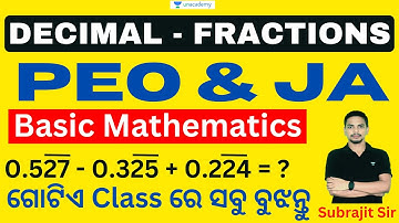 Decimal Fraction | Number System | Basic Mathematics with Traditional method by Subrajit Sir